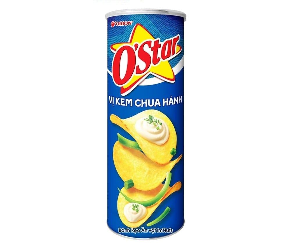  Khoai Tây Ống Ostar Vị Kem Chua Hanh 100g 