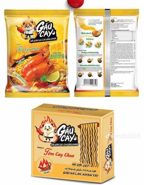  Mì Gấu Cay Tôm Chua 