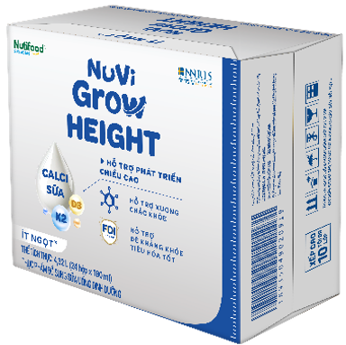  Lốc Sữa NUVI GROW HEIGHT 180ml 