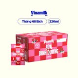  Thùng 48 Bịch Sữa Tươi Tiệt Trùng Vinamilk Dâu 220ml 