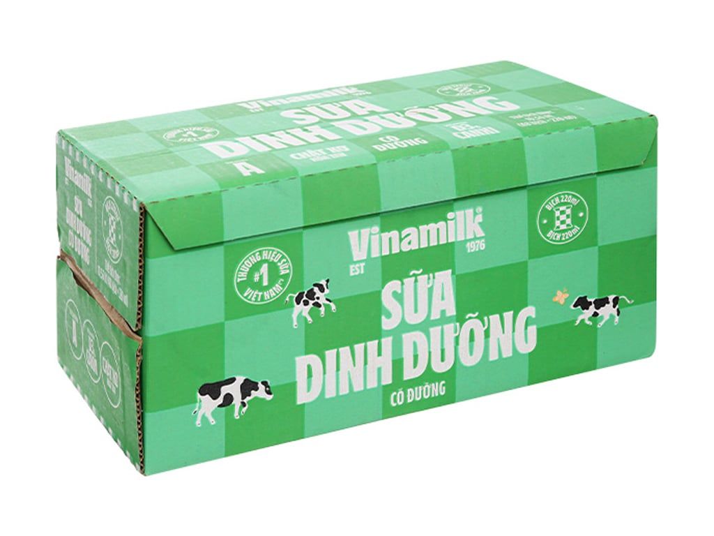  Thùng 48 Bịch Sữa Tươi Tiệt Trùng Vinamilk Có Đường 220ml 