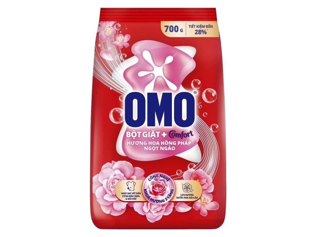  Bột Giặt Omo Comfort Hương Hoa Hồng Túi 700g 