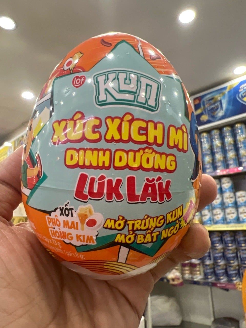  Trứng Xúc Xich Mì LukLak Vị Phô Mai Hoàng Kim 57g 