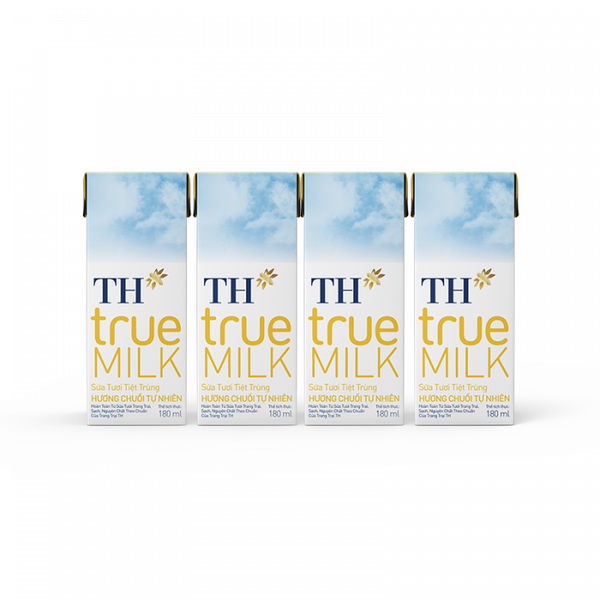 Lốc Sữa Tươi Hương Chuối TH true MILK 180 ml 