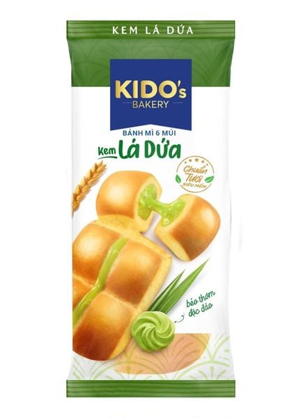  Bánh Mì Kido Kem Lá Dứa 