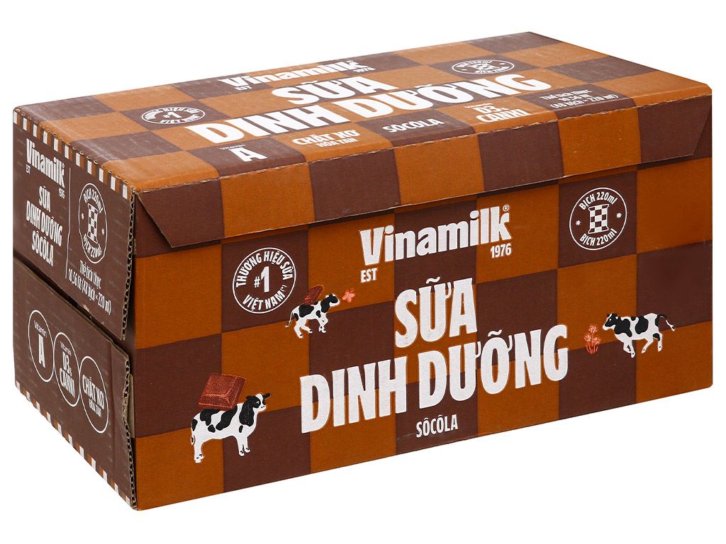  Thùng 48 Bịch Sữa Tươi Tiệt Trùng Vinamilk Socola 220ml 