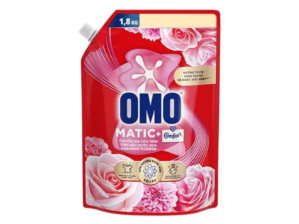  Túi Nước Giặt OMO Matic Comfort Tinh Dầu Ecuador 1.8kg 