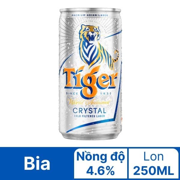  Bia Tiger Bạc Lon 250ml 