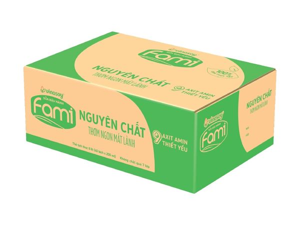  Thùng 40 Bịch Sữa Đậu Nành Fami NGUYÊN CHẤT 200ml 