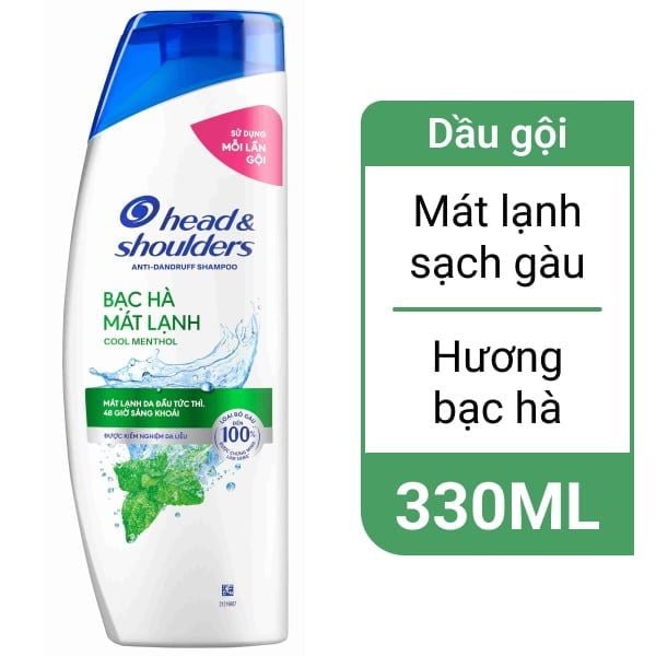  Dầu Gội Head & Shoulders Bạc Hà 330ml 