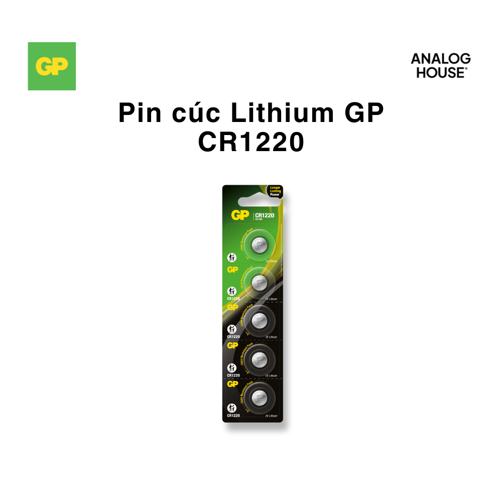 Pin cúc áo GP Lithium 3V CR1220 | DL1220 | 1220
