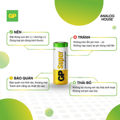 Pin hiệu suất cao GP Alkaline 12V A23 | 23A | MN21 | LRV08 | V23GA