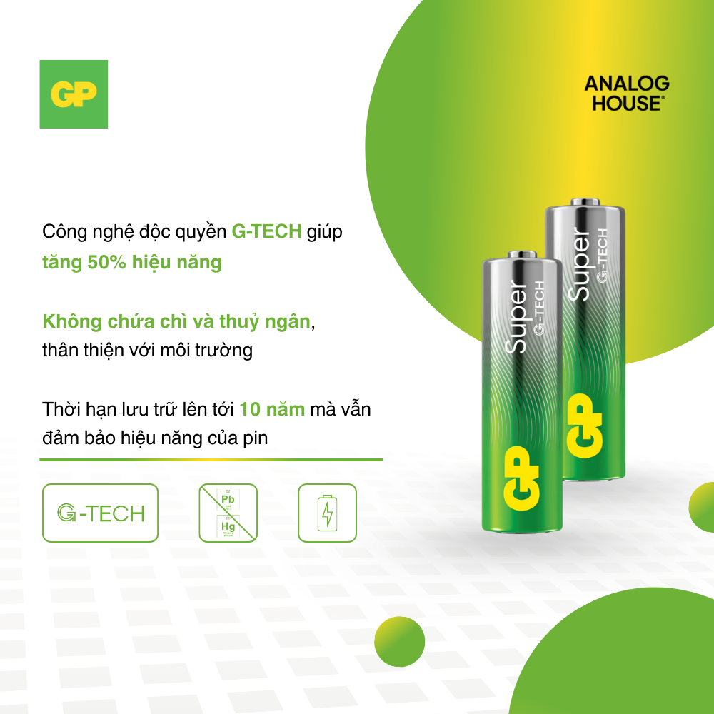 Pin tiểu GP Alkaline 1.5V AA LR6