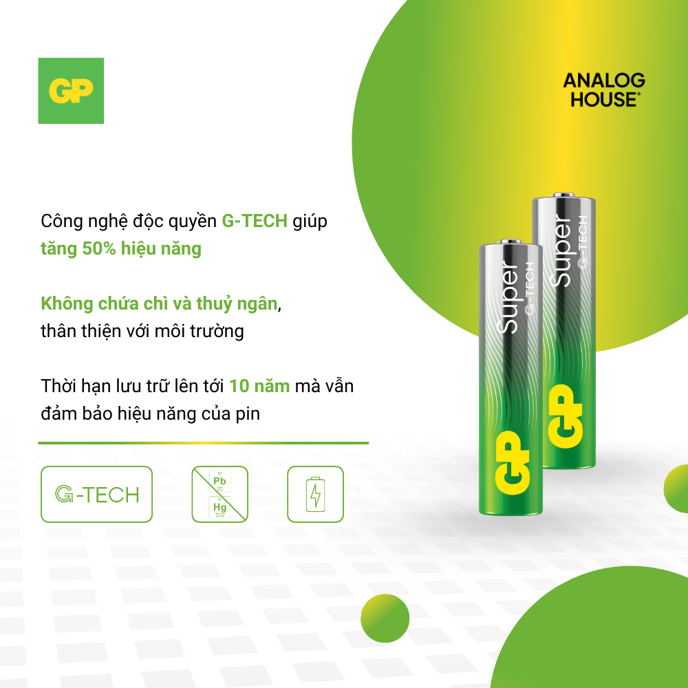 Pin đũa GP Alkaline 1.5V AAA | 3A