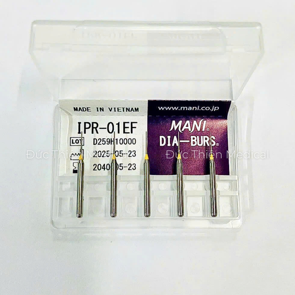 Mã IPR-01EF Mài kẽ chỉnh nha (Hộp 5 mũi) - Mũi khoan kim cương Mani ...