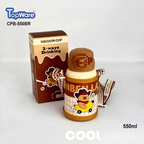  BÌNH NƯỚC TOPWARE COOL PACK, MODEL CPB-550BR - Màu Cafe 