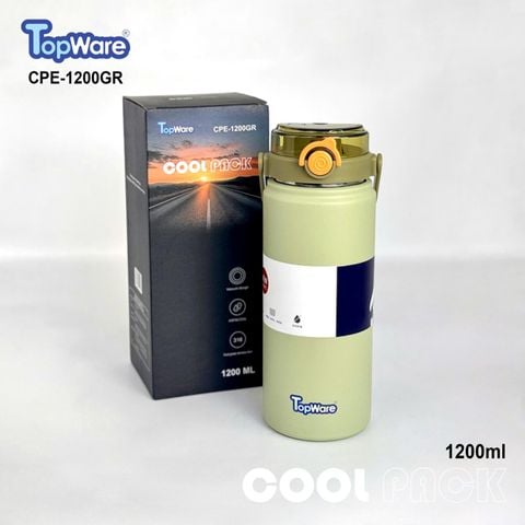  BÌNH NƯỚC TOPWARE COOL PACK, MODEL CPE-1200GR - Màu xanh 