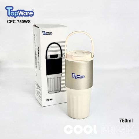  BÌNH NƯỚC TOPWARE COOL PACK, MODEL CPC-750WS - Màu trắng bạc 