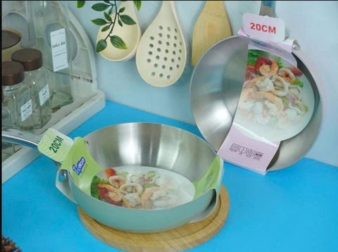  CHẢO INOX LIỀN KHỐI TOPWARE CUISI CERAMIC 20CM - XANH 