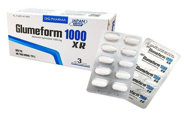 Glumeform XR 1000mg thuốc điều trị tiểu đường hộp 30 viên