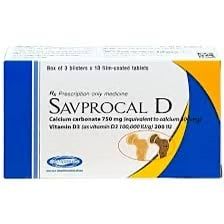 Thuốc Savprocal D savipharm bố sung canxi hộp 30 viên