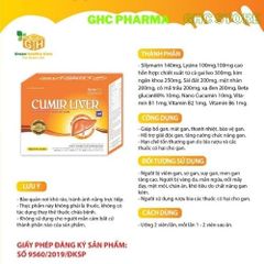 Cumir liver giúp mát gan, thanh nhiệt hộp 60 viên