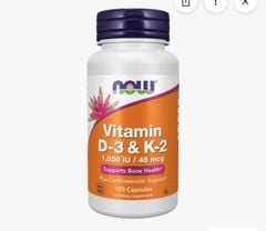 Vitamin D3-K2 NOW Lọ 120 viên