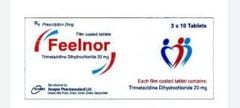 Feelnor 20mg hộp 100 viên thuốc uống điều trị rối loạn tim mạch.