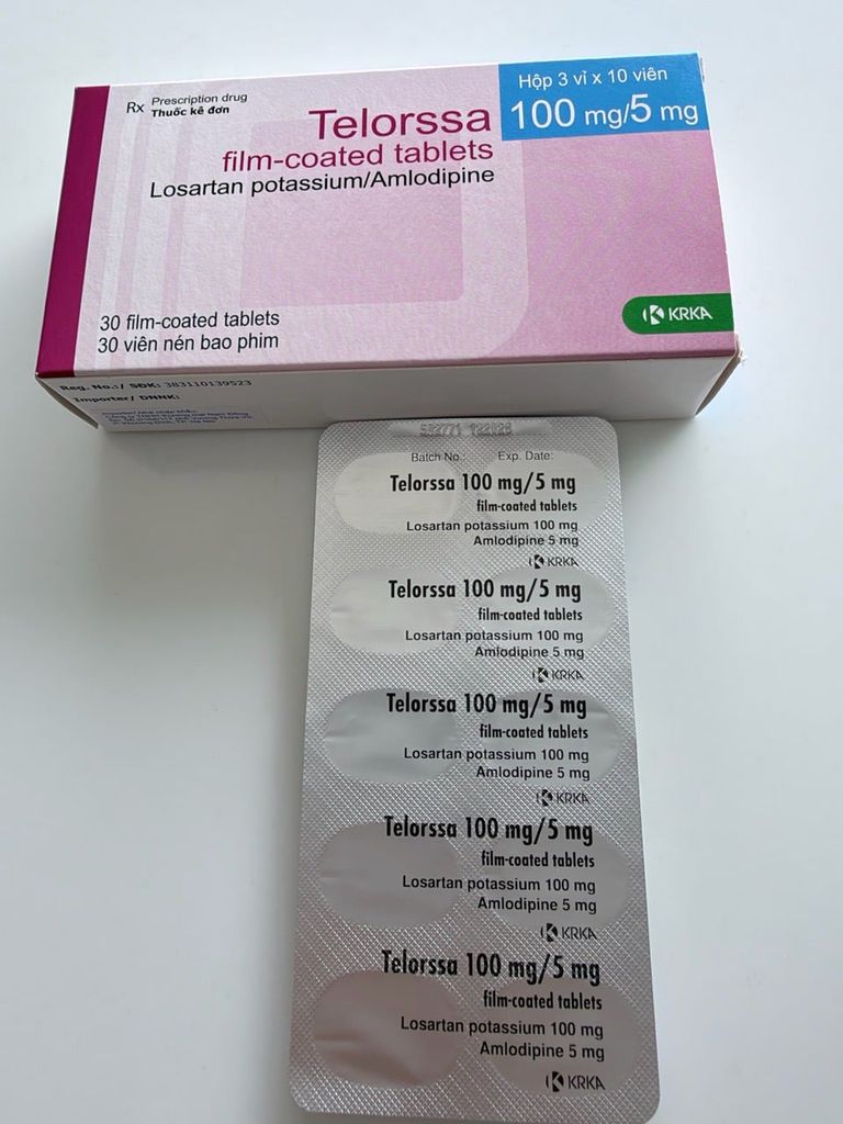 Thuốc huyết áp Telorssa 100/5mg hộp 30 viên