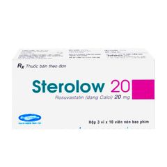 Sterolow 20mg thuốc điều trị mỡ máu hộp 30 viên