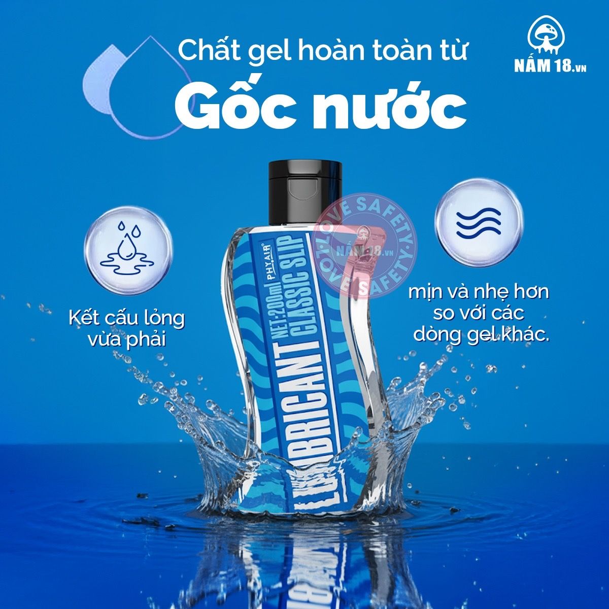  Gel Bôi Trơn Gốc Nước Phyair Classic Slip 