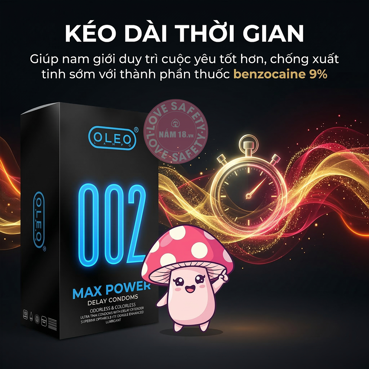  Bao Cao Su Kéo Dài Thời Gian Oleo Lampo 002 Max Power 