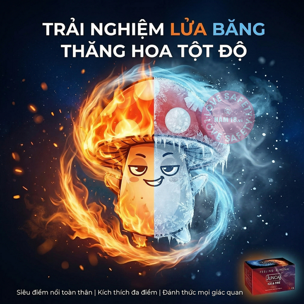 Bao Cao Su Siêu Mỏng Juncai Ice & Fire Lửa Băng