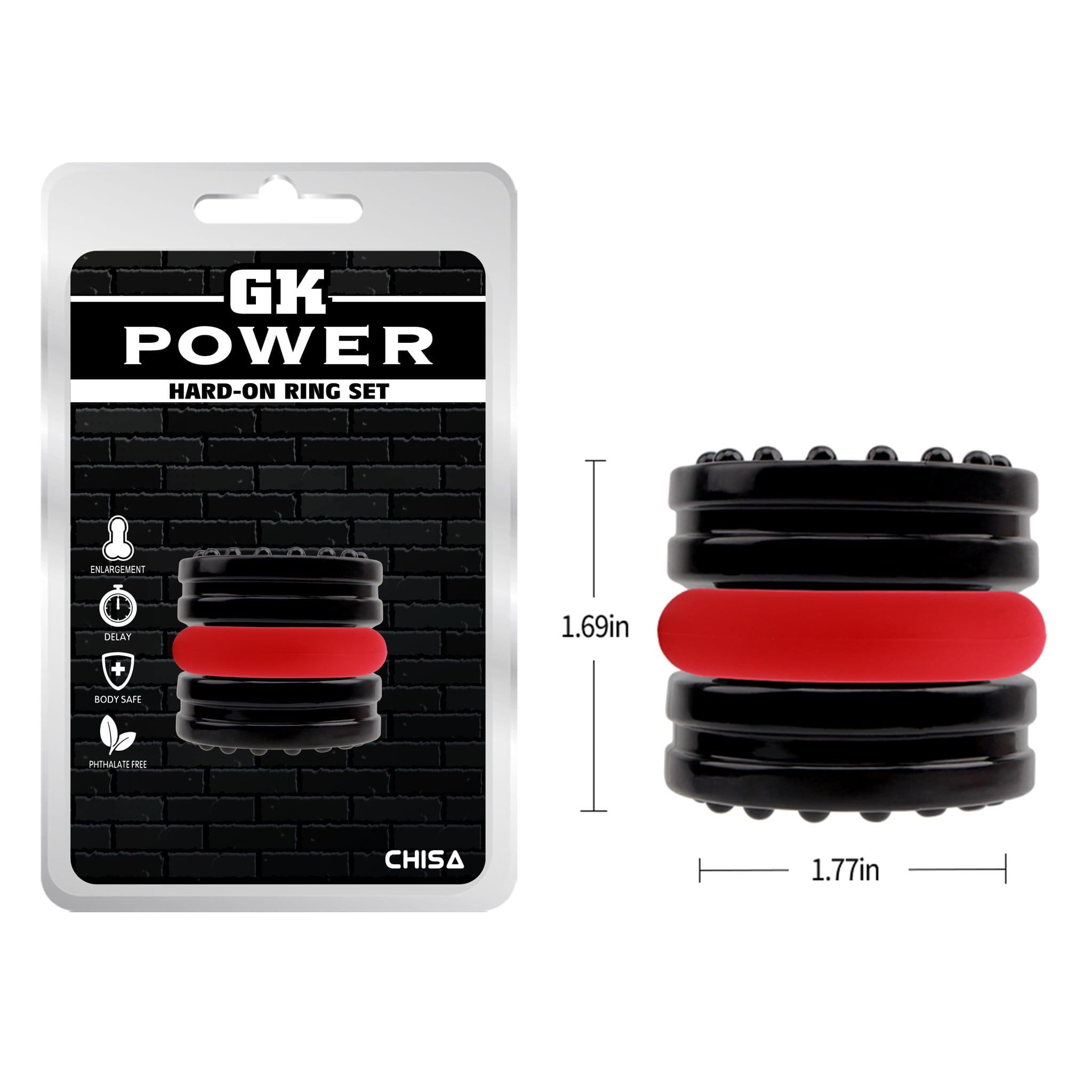  Vòng Đeo Chisa GK Power Hard-On Ring Set 