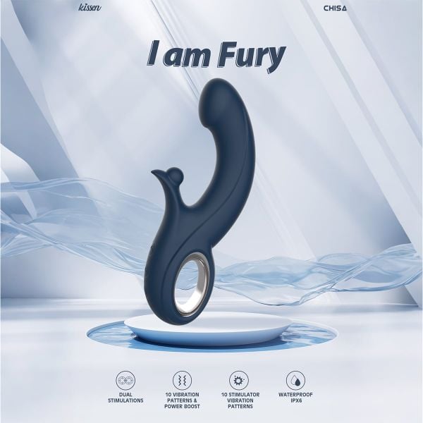  Dương Vật Giả Kissen Fury Có Nhánh 10 Chế Độ Rung 