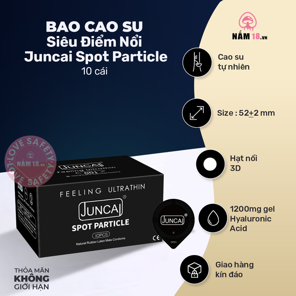  Bao Cao Su Siêu Điểm Nổi Juncai Spot Particle 