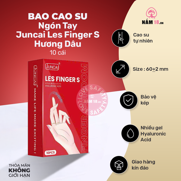  Bao Cao Su Ngón Tay Juncai Les Finger S Hương Dâu 