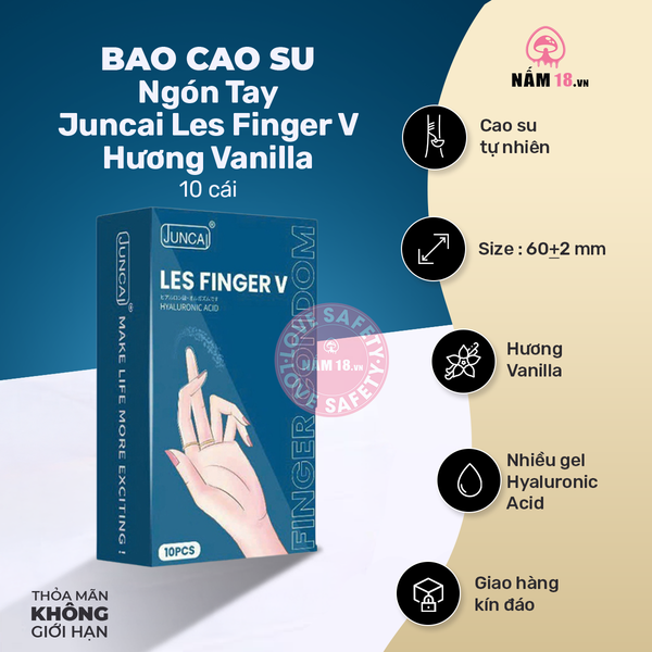  Bao Cao Su Ngón Tay Juncai Les Finger V Hương Vanilla 