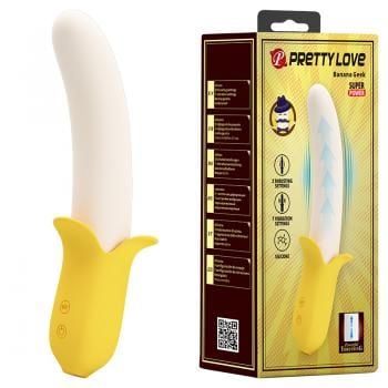  Dương Vật Giả Pretty Love Banana Geek Đa Chế Độ Rung Thụt 