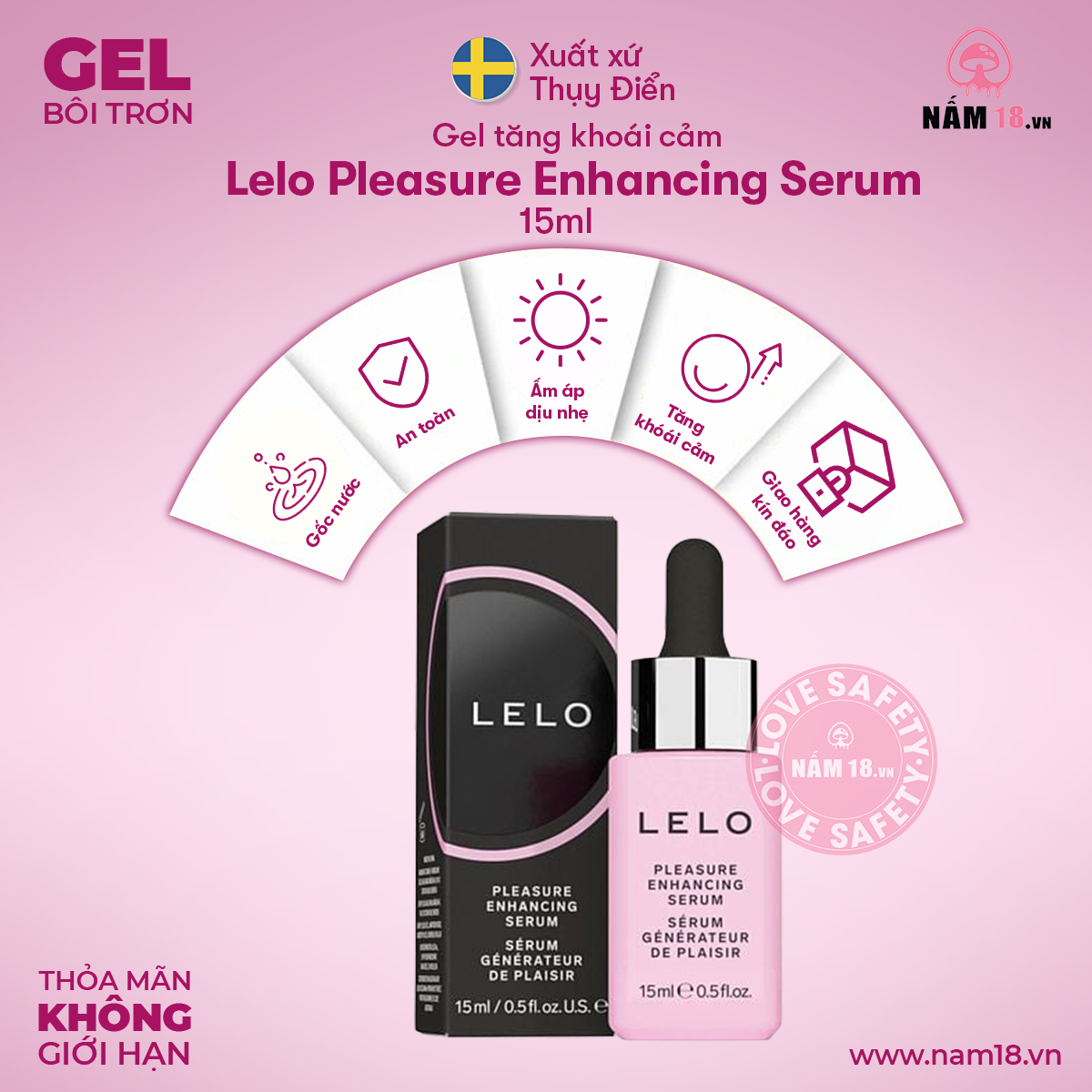  Gel Tăng Khoái Cảm Lelo Pleasure Enhancing Serum 