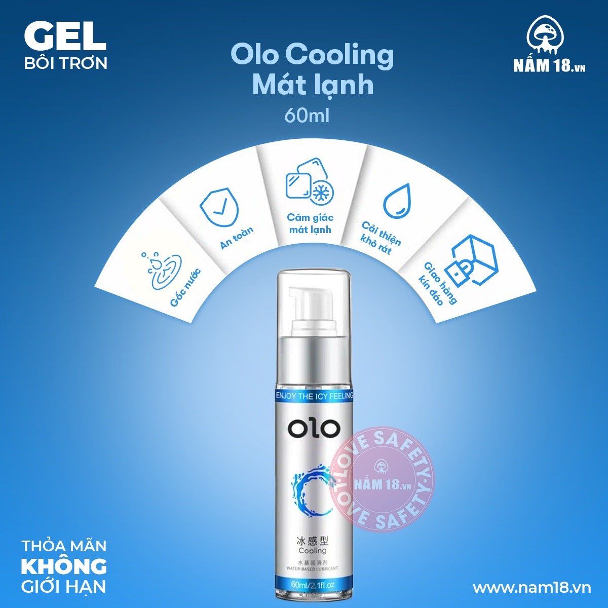 Gel Bôi Trơn Mát Lạnh OLO Cooling 