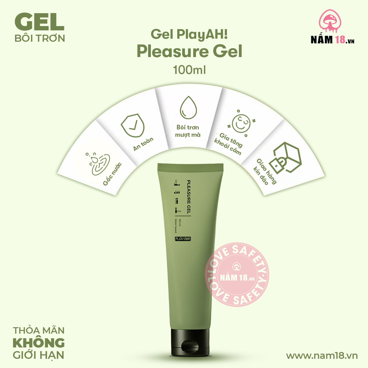  Gel Bôi Trơn Playah Basic Gốc Nước 