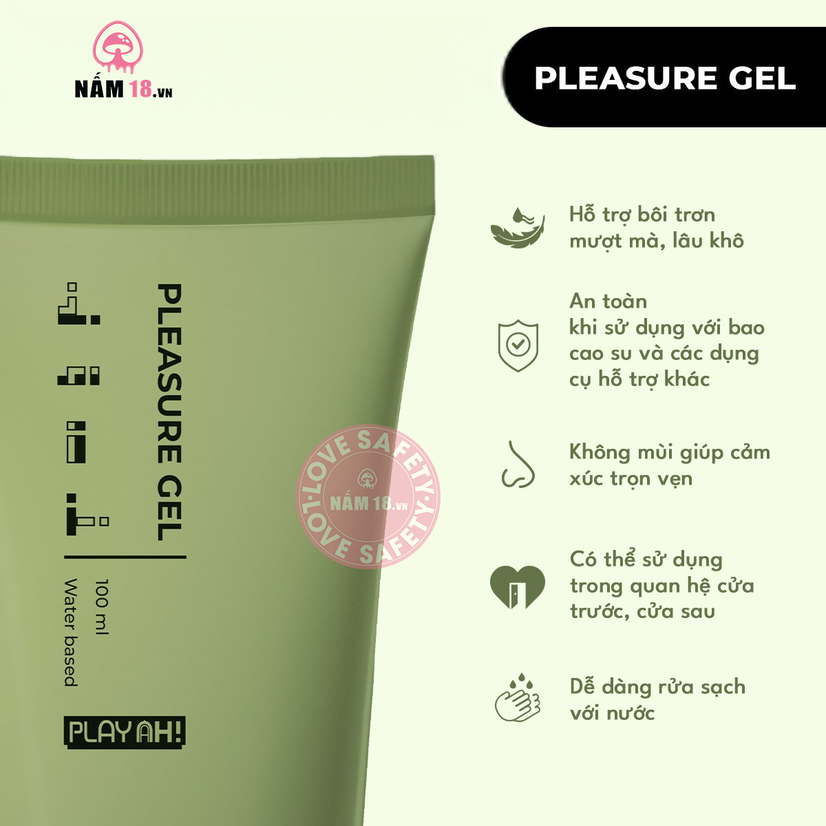  Gel Bôi Trơn Playah Basic Gốc Nước 