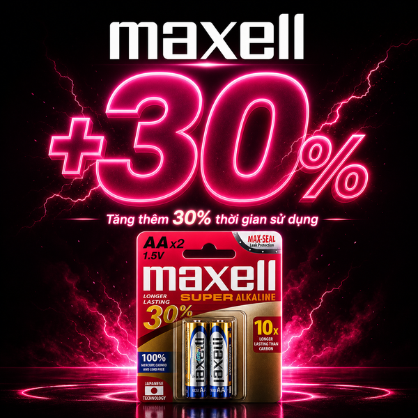  Pin Tiểu AA Maxell Super Alkaline Nhật Bản 