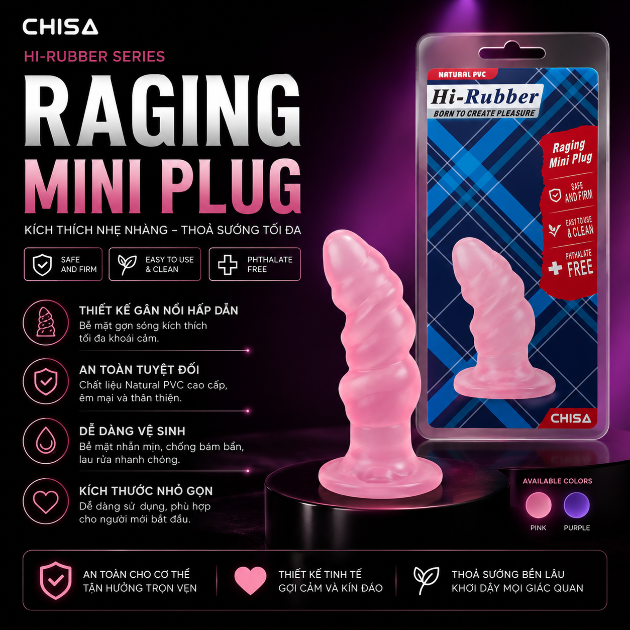  Dương Vật Dính Tường Hi-Rubber Raging Mini 