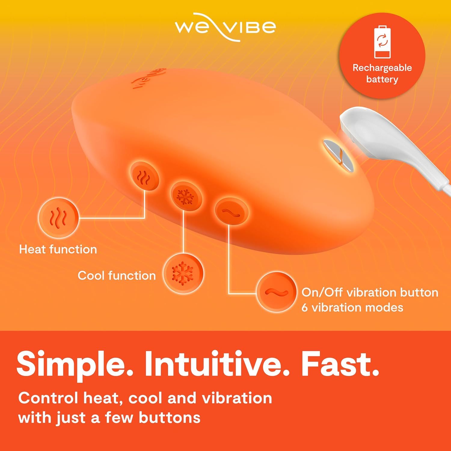  Máy Rung Kích Thích Âm Vật We Vibe Temp Tạo Nhiệt Nóng & Lạnh 