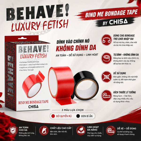  Băng Keo Dính BDSM Behave Luxury Fetish Bondage Tape 