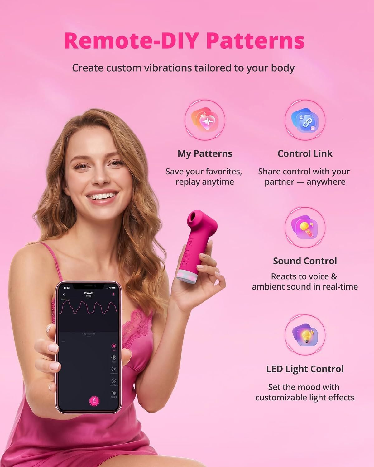  Máy Bú Hút Âm Vật Lovense Fizz 2in1 Điều Khiển App 
