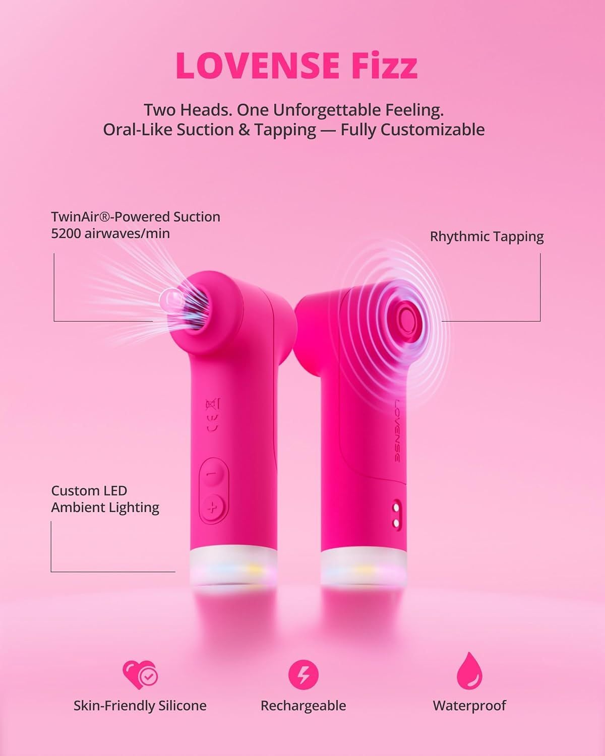  Máy Bú Hút Âm Vật Lovense Fizz 2in1 Điều Khiển App 