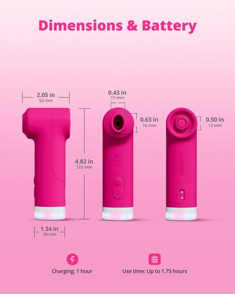 Máy Bú Hút Âm Vật Lovense Fizz 2in1 Điều Khiển App